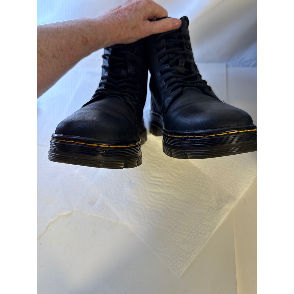 Dr. Martens Combs Tech II Black Wyoming Leather 8-Eye Boots Mens 10. WOM Sz 11 - Picture 6 of 13